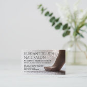 Carte De Visite Elégant Parties scintillant Pied Pedicure Manicure (Debout devant)