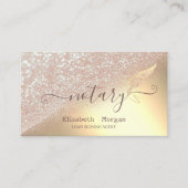 Carte De Visite Élégant Parties scintillant plume Notaire Bokeh Go (Devant)