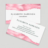 Carte De Visite Élégant Parties scintillant rose