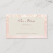 Carte De Visite Élégant Parties scintillant rose étincelant Script (Dos)