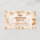 Carte De Visite Elegant Pastel Bakery Branding (Dos)