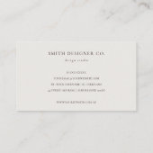 Carte De Visite Élégant Pastel Boho Blush Blue Green Leafy Floral (Dos)