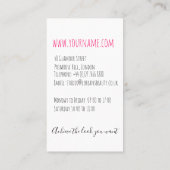 Carte De Visite Élégant Pastel Bride Cheveux Vave Style Floral (Dos)