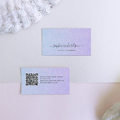 Carte De Visite Elégant Pastel Dreamy avec code QR