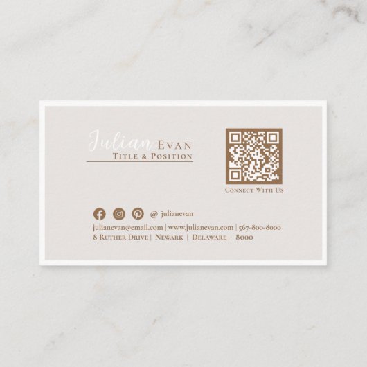 Carte De Visite Elégant Pastel Holographique Aura Beauté (Dos)