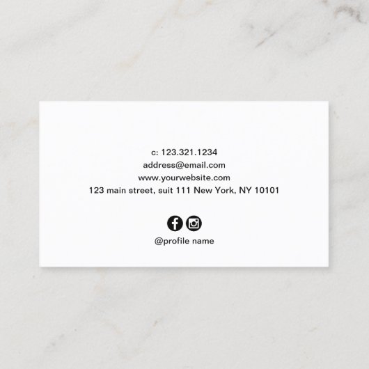 Carte De Visite Elégant pastel violet & ciseaux noir coiffeuse (Dos)