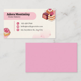 Carte De Visite Elegant Pastry Chef Business Card – Custom Contact