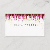 Carte De Visite élégant Patisserie crème chocolat Chef brun (Dos)