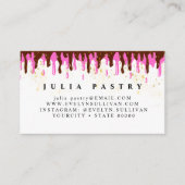 Carte De Visite élégant Patisserie crème chocolat Chef brun (Devant)