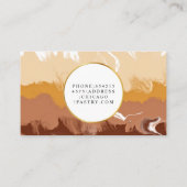 Carte De Visite élégant Patisserie crème chocolat Chef brun (Dos)