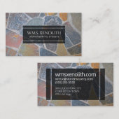 Carte De Visite Elégant pavé peint / Pierres décoratives (Devant / Derrière)