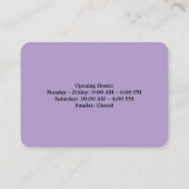 Carte De Visite Elegant Paws Cattery Business Card with Paw Print (Dos)