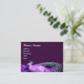 CARTE DE VISITE ÉLÉGANT PEACOCK EN VIOLET VIOLET VIOLET, NOIR (Debout devant)
