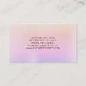 Carte De Visite Elégant Pearl Iridescence Holographique Pastel (Dos)