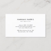 Carte De Visite Élégant Pearl Nail Technicien Chic (Dos)