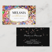 Carte De Visite Élégant peintre de maquillage de Parties scintilla (Devant / Derrière)