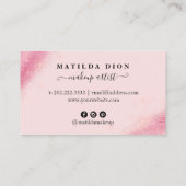 Carte De Visite Elégant peintre de maquillage de parties scintilla (Dos)