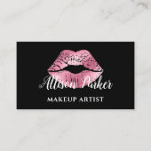 Carte De Visite Élégant peintre maquillage Parties scintillant ros (Devant)