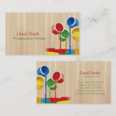 Carte De Visite Élégant Peintre Professionnel Moderne (Devant / Derrière)