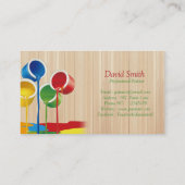 Carte De Visite Élégant Peintre Professionnel Moderne (Dos)