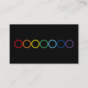 Carte De Visite Elégant Peintres arc-en-ciel cercles colorés
