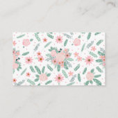 Carte De Visite Élégant peinture à l'aquarelle rose moderne (Dos)