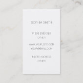 Carte De Visite Élégant, personnalisable avec l'art abstrait (Dos)