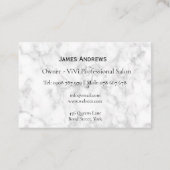 Carte de visite élégant personnalisé de marbre de (Dos)