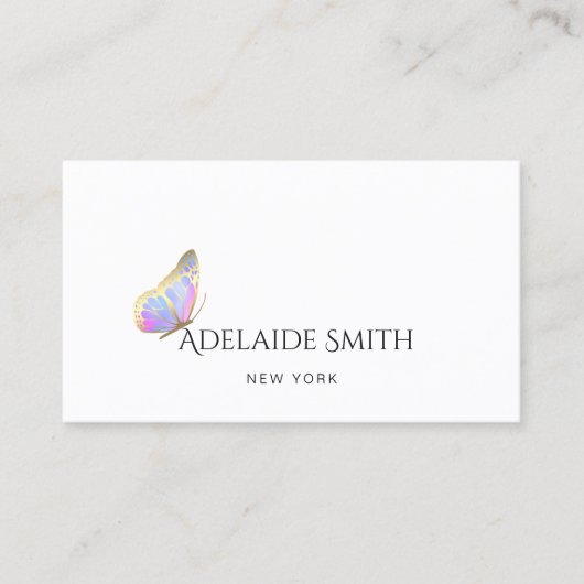 carte de visite élégant petit papillon (Devant)