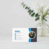 Carte De Visite Élégant photo moderne (Debout devant)