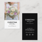 Carte De Visite Elégant photographe Faux Gold Frame (Devant / Derrière)