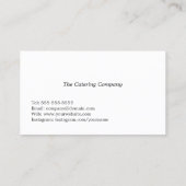 Carte De Visite Élégant Photos Professionnelles Légumes Chef (Dos)