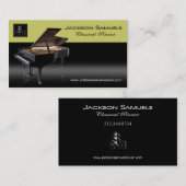 Carte de visite élégant - "pianiste polyvalent I " (Devant / Derrière)