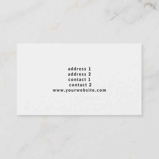 Carte De Visite élégant piano floral leçons design (Dos)