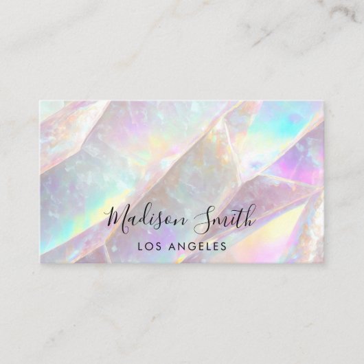 Carte De Visite Élégant Pierre de taille Opale (Devant)