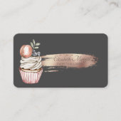 Carte De Visite Élégant pinceau, Cupcake, Sucres (Devant)