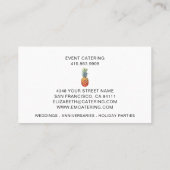 Carte De Visite Elegant Pineapper Event Caterer (Dos)