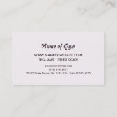 Carte De Visite Élégant Pink Floral Tape Mesure Fitness Trainer (Dos)