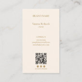 Carte De Visite Elegant Pink Ivory Diamond Gold Frame Monogram (Dos)
