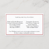 Carte De Visite Élégant Pink Roses Gold Mariage (Dos)