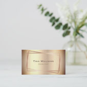 Carte De Visite Elégant Plain Or Design Cadres modernes Consultant (Debout devant)