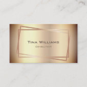 Carte De Visite Elégant Plain Or Design Cadres modernes Consultant (Devant)