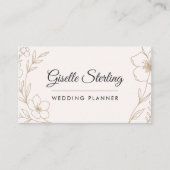 Carte De Visite Élégant planificateur de mariage Botanical Blush B (Devant)