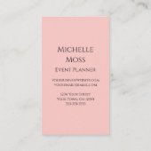 Carte De Visite Élégant planificateur d'événements Botanical Blush (Dos)