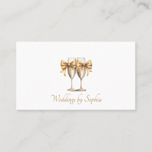 Carte De Visite Élégant planificateur d'événements Mariage moderne (Devant)