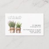 Carte De Visite Élégant Plante de jardinier aquarelle (Devant)