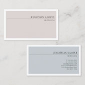 Carte De Visite Élégant Plat Professionnel Simple Design Chic (Devant / Derrière)