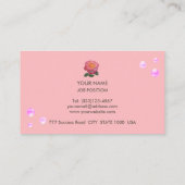 Carte De Visite Élégant point rose sur rose (Dos)