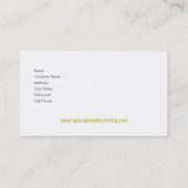 Carte de visite élégant (polyvalent) - "Barolo " (Dos)