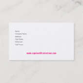 Carte de visite élégant (polyvalent) - "Barolo " (Dos)